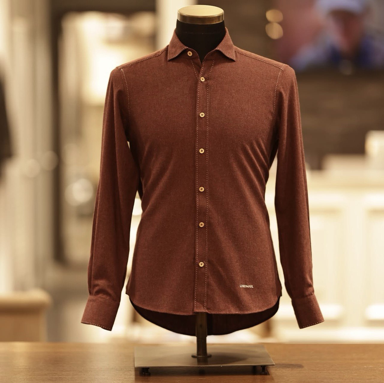 Рубашка LORDMAUL хлопок коричневая